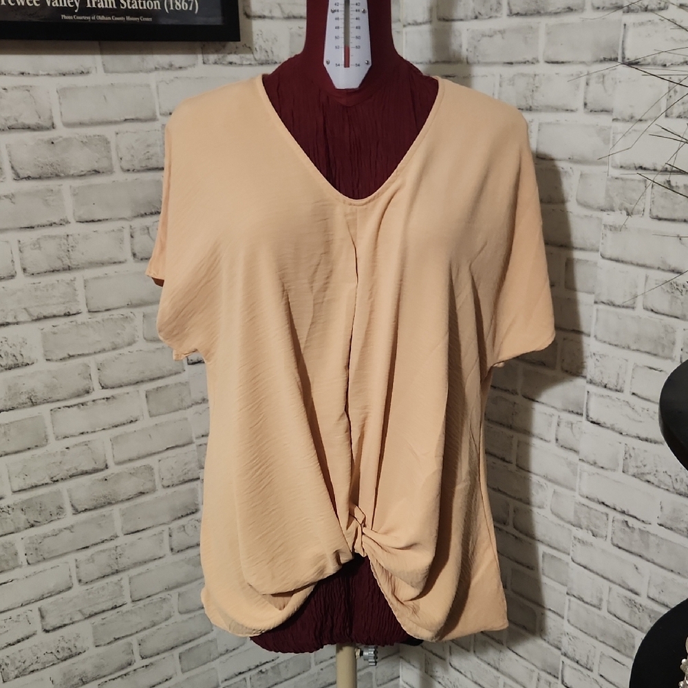 143 Story by Line Up SZ 2X Twist Front Blouse